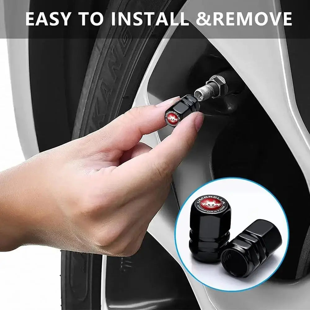 Champ Aluminum Car Tire Valve Stem Caps Wheel Nipple Cover AirCover Cap Set for Cars SUVs Bike Trucks BHL1858-FRO