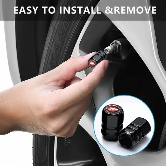 Champ Aluminum Car Tire Valve Stem Caps Wheel Nipple Cover AirCover Cap Set for Cars SUVs Bike Trucks BHL1858-FRO