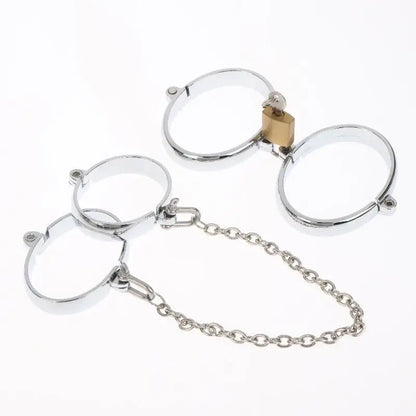 DIY Metal Tool Lock Elliptical Metal Ring Chain Bdsm Home Men's And Women's Slave Restraint Tool Parts Accessories Sex Products