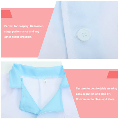 1Set Boys Doctor Costume Outfit Doctor Role Play Set Dress Up Uniform for 6-8 Years Old Syringe Stethoscope Shirt