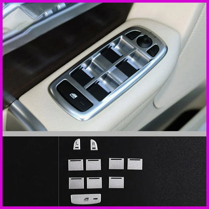 For Jaguar XF 2012-2015 Aluminum Alloy Car Central Control Gear Shift Panel Buttons Covers Stickers Trim Interior Accessories