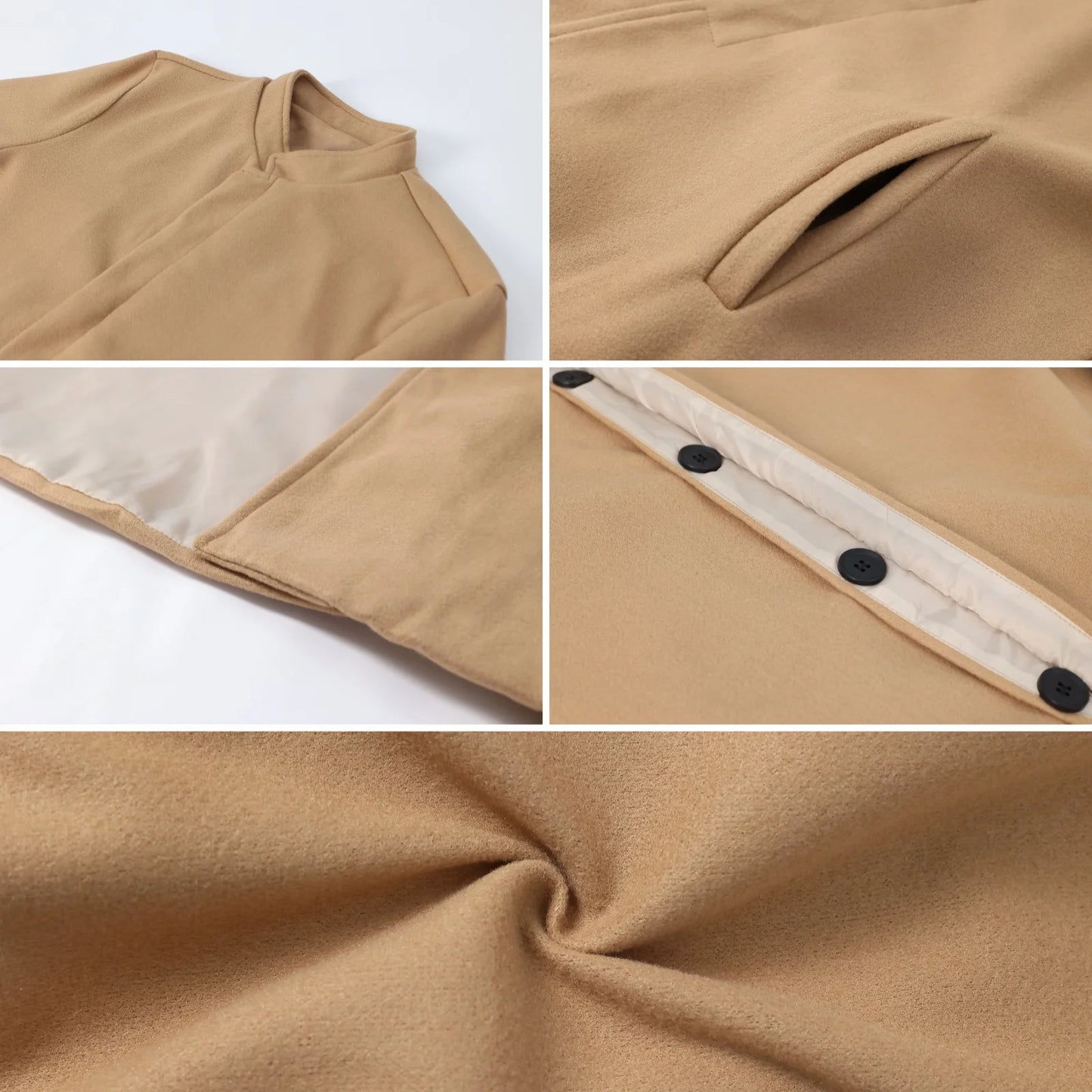 New Men's Coat Casual Winter Single Breasted Invisible Button Mens Business Knee-length Coat Trench Cloth Streetwear Men Blouse