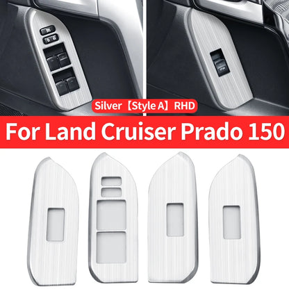 For 2010-2021 Toyota Land Cruiser Prado 150 Interior Modification Accessories Glass Button Panel FJ150 J15 Car Door Handle