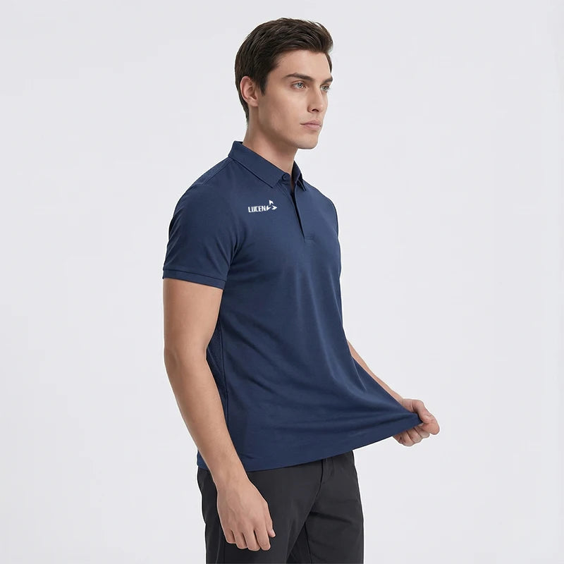 LUCEN Original Base Summer New Design Men's High-Quality Outdoor Sport Polo Shirt Golf Running Fitness Short-Sleeved T-Shirt Top