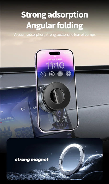 Magnetic Vacuum Phone Bracket 360° Adjustable Holder Strong Suction Cup Navigation Design Stand Holder For Car Universal 2026