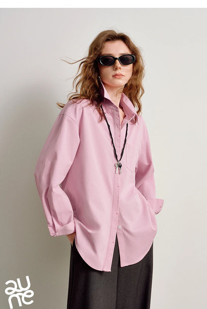 TOYOUTH Women Easy Morning Lazy Shirts 2026 Spring New Wrinkle-Resistant Low-Maintenance Light Spring Cotton Blouses