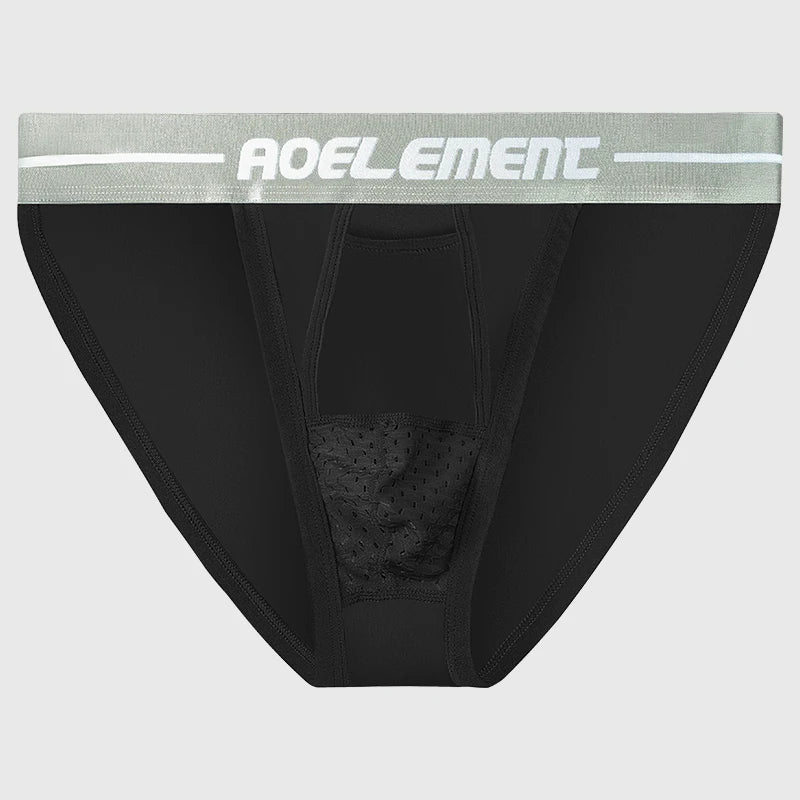 4PCSGun-bullet split underpants, venous men's triangle pants, breathable U-shaped protruding