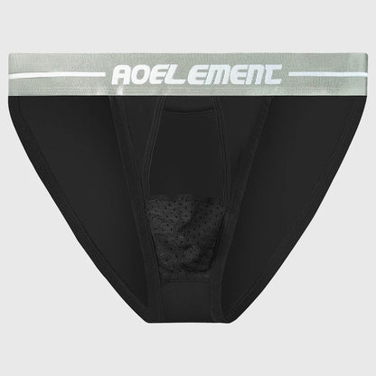 4PCSGun-bullet split underpants, venous men's triangle pants, breathable U-shaped protruding