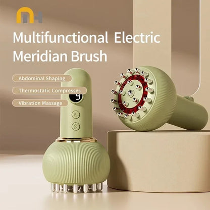 Cordless Electric Cupping Massager Hot Compress Scraping Device Negative Pressure Detox Body Acupoints heating meridian dredgin