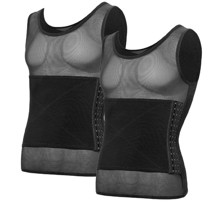 Compression Shirt Men Sleeveless Tummy Control Body Shaper Waist Trainer Belly Flat Abdomen Undershirt Tank Top Workout Shirt