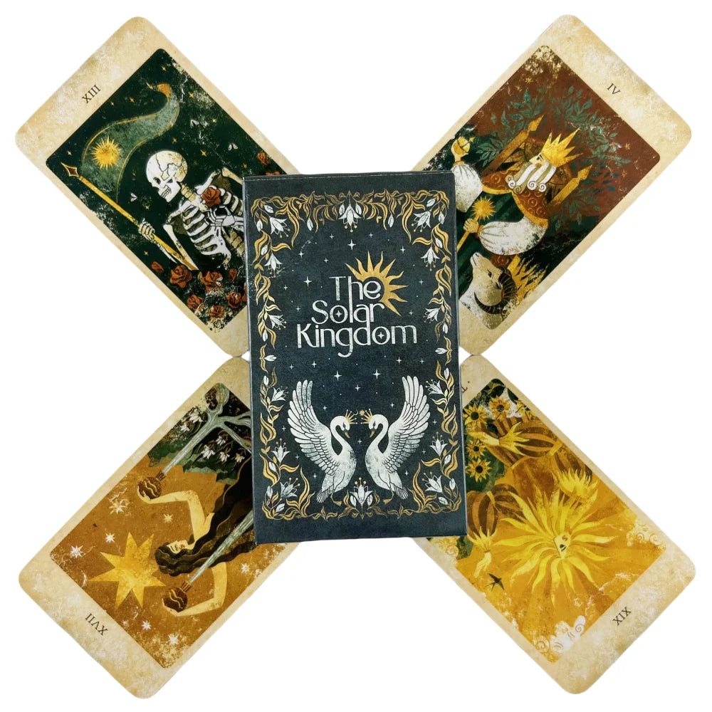1/3/5 Pcs The Solar Kingdom Tarot Deck Oracle Set Divination English Versions Edition Board Playing Game Wholesale