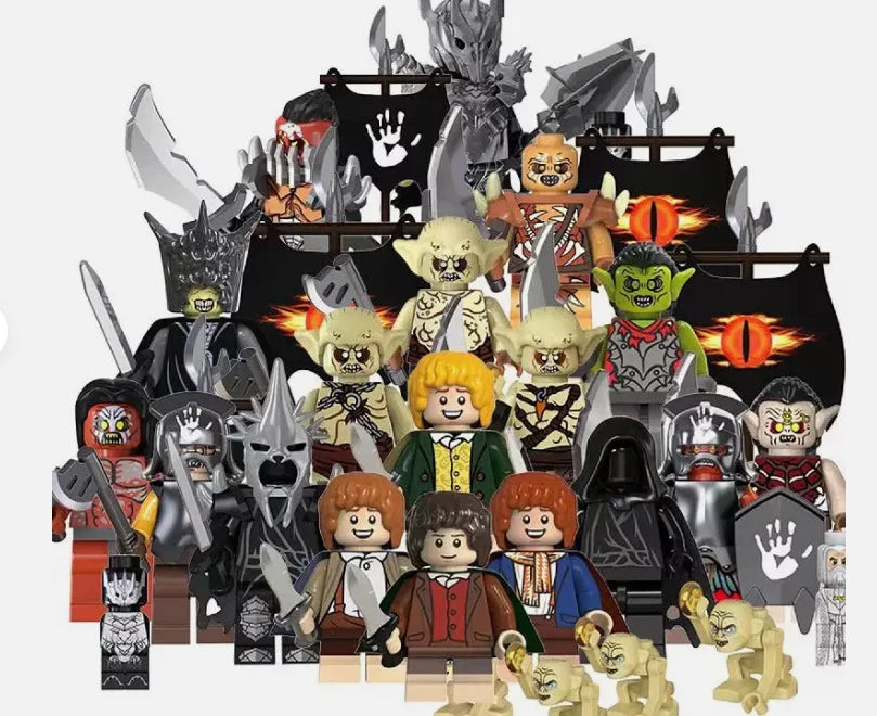 Mini Lord Rings Action Figures Building Block Ringwraiths Orcs Legion Elf King Princ Knight Dwarf Wizard Movie Characters Bricks