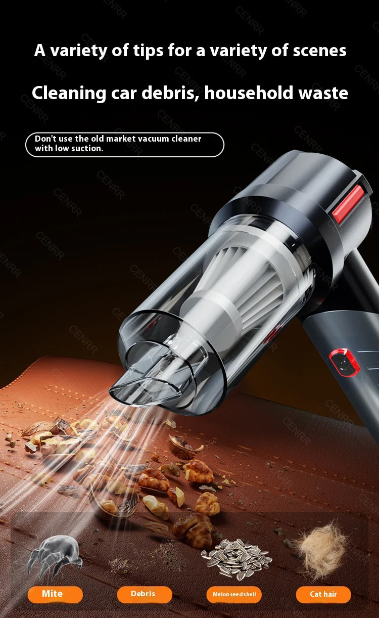 CENRR 998000PA Car Vacuum Cleaner Powerful Mini Cordless Portable Vacuum Cleaner for Home Appliance Handheld Blower Car Cleaner