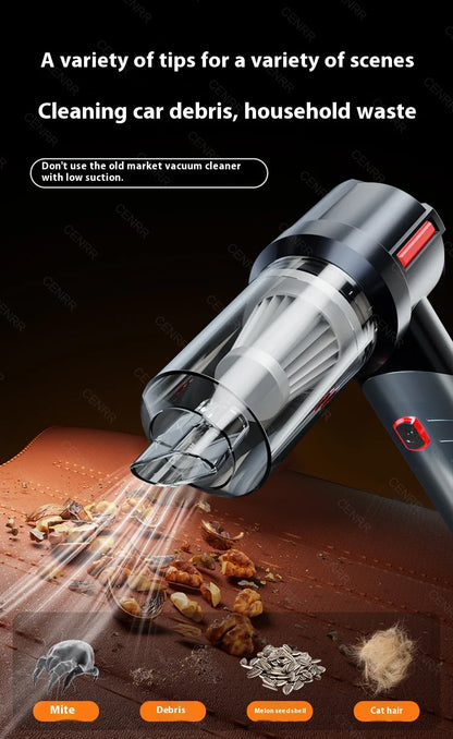 CENRR 998000PA Car Vacuum Cleaner Powerful Mini Cordless Portable Vacuum Cleaner for Home Appliance Handheld Blower Car Cleaner