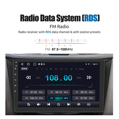 ESSGOO 7"/9"/10“ 2 DIN Android 14 4+64G Car Stereo Carplay Android Auto GPS Navi Bluetooth FM RDS Radio WIFI Touchscreen ChatGPT