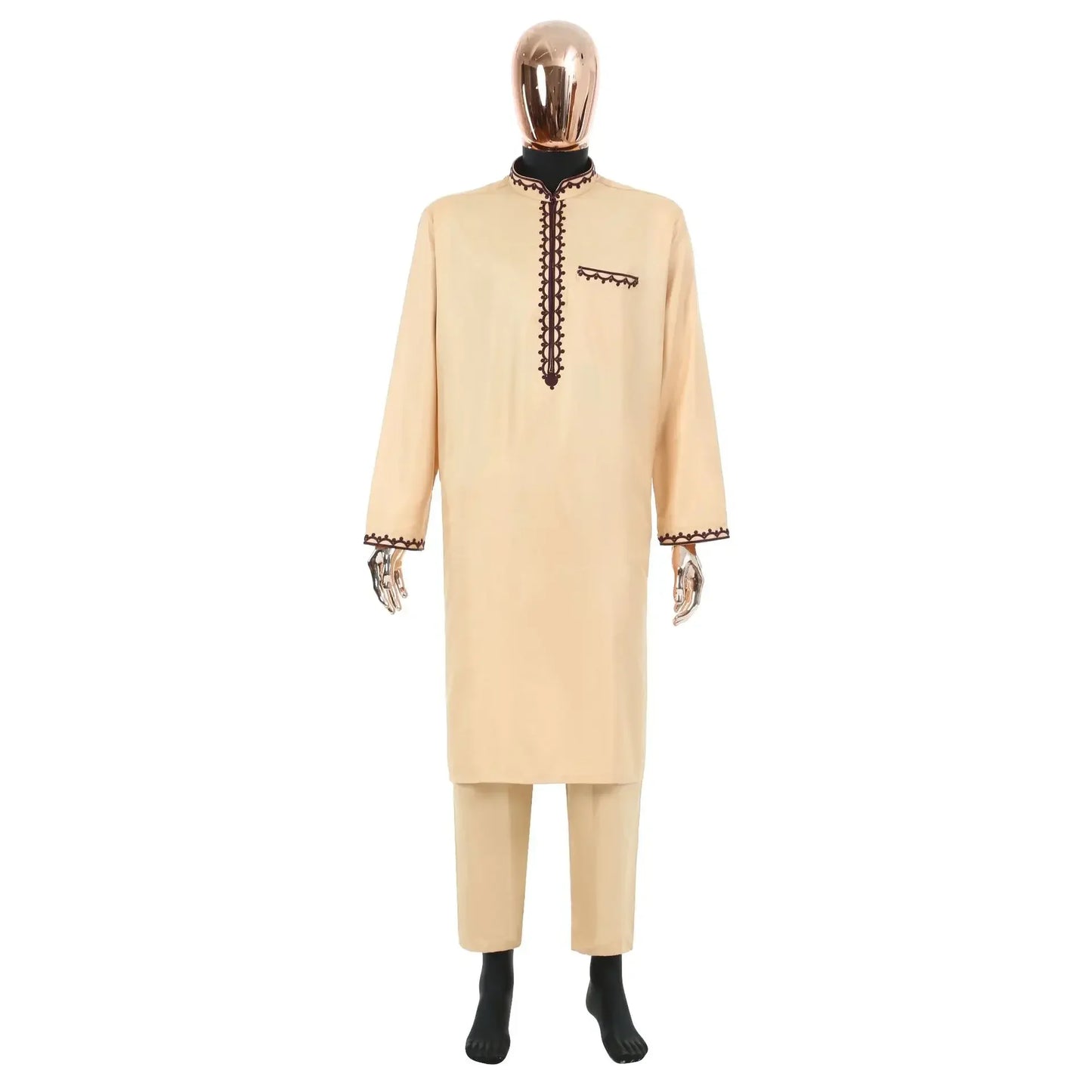 LIBIELIY Middle East Men's New Muslim Arab Style Simple Fashion Retro Style Suit Islamic Dubai Abaya New Muslim National Dress