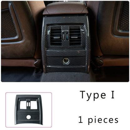 LHD Car Styling Carbon fiber Center Console Air outlet Panel Cover Trim Stickers frame For BMW F30 F31 F32 F34 F36 Accessories