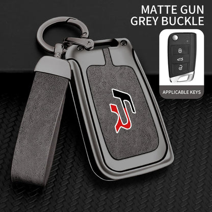 Suitable for Seat Ateca Leon FR 2 Ibiza zinc alloy car key cover high-end genuine leather car key case buckle auto accessories