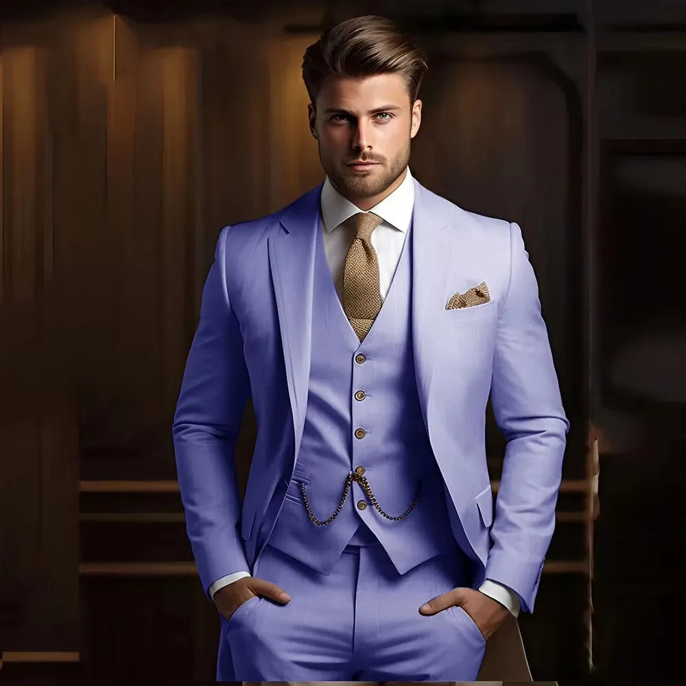 High Quality Black Men's wedding Suits Smart Cusual 3 Piece Custom Slim Fit Male Blazer Wedding Groom Tuxedos Costume Homme