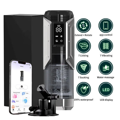 Telescopic Rotation Masturbator Cup Sucking Penis Pump Pocket Pussy Blowjob Sex Toys Stroker Piston Automatic Mastubator for Men