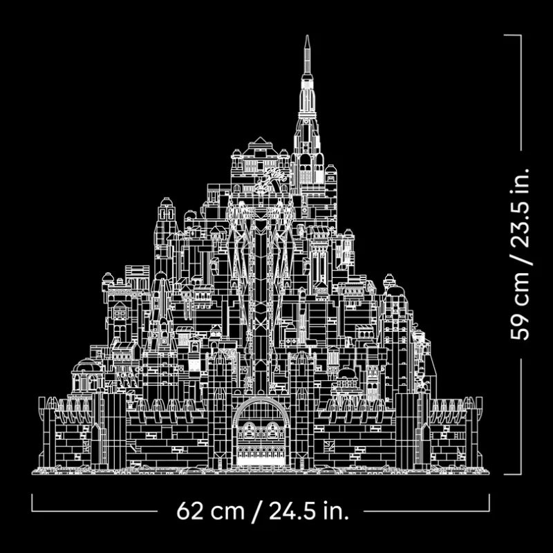 Cheapest 8278pcs Bricks The City Minas Tirith Capital Gifts for Adults Building Blocks Educational Kit Dispaly Model for Adults