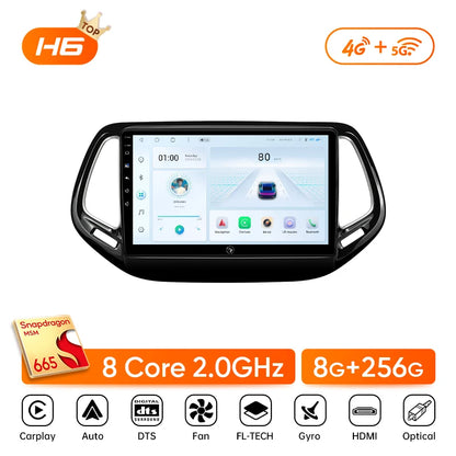Ainavi Car Multimedia Player For For Jeep Compass 2 MP 2017 2018 2019 wireless Carplay Android Auto 4G Wifi 2din