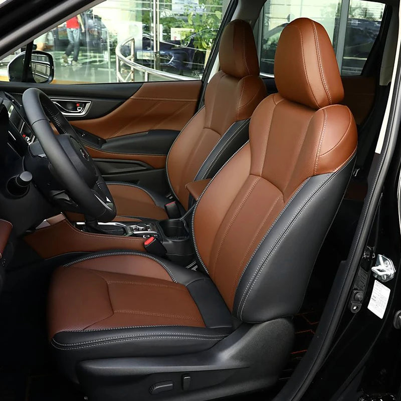 Custom Fit for 2004-2019 2020 2021 2022 2023 2024 2025 Subaru Forester Car Accessories Seat Covers 5 Seats Top Quality Leather