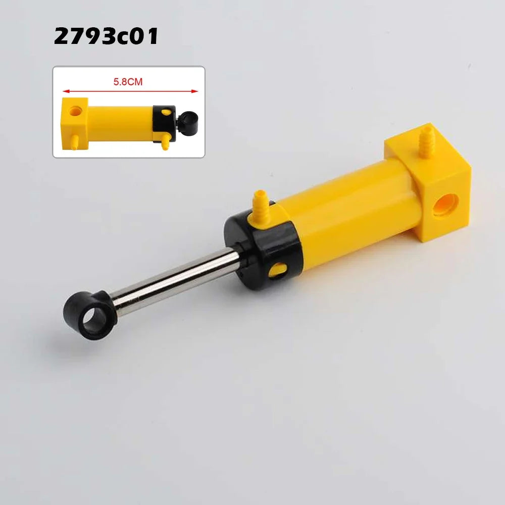 MOC Bricks Technical Parts Pneumatic Pump Small V2 with Reinforced Cylinder Hose Air Power Bricks Compatible With 8800 Blocks
