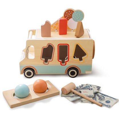 Wooden Educational Toys Baby Wooden Stacked Toy Baby Characters Pretend To Play Toy Baby Room Decoration Kid Building Block Game