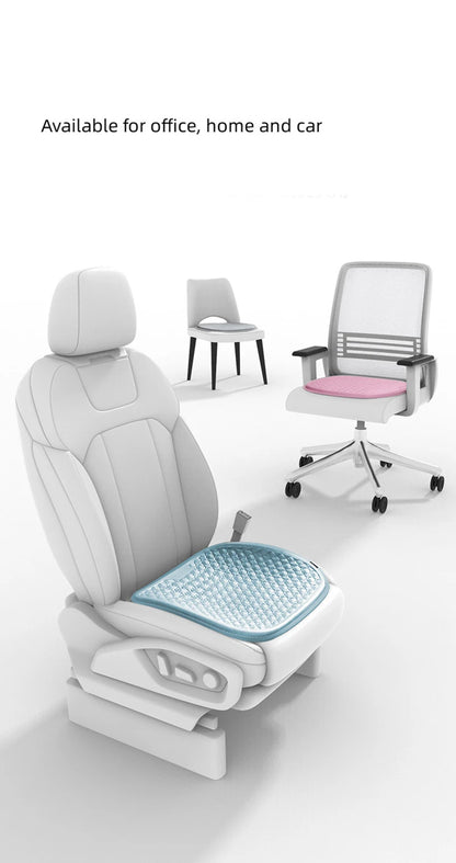Car Gel Seat Cushion Silicone Mat Cool Gel Cooling Pad Universal Four Season Breathable Ventilate Vehicle Protector Mat Pad