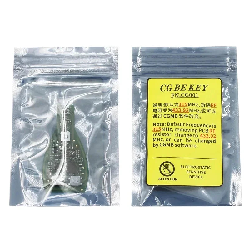 CGDI MB CG BE Key 315MHZ/433MHZ for Mercedes Benz Work with CGDI MB Programmer Support All FBS3 and Automatic Recovery