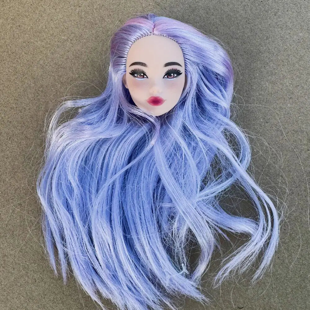 1/6 Vintage Doll Heads Mermaid Racer Super Model Princess For 30cm Solid Male Female Children Playing Birthday Gifts