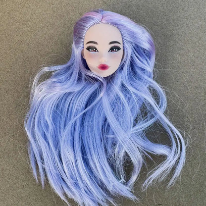 1/6 Vintage Doll Heads Mermaid Racer Super Model Princess For 30cm Solid Male Female Children Playing Birthday Gifts
