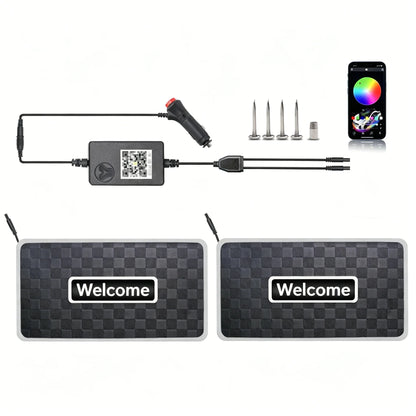 2/4 in 1 Car Floor Mat Ambient Light RGB LED Light App Control Customizable Interior Decorative Atmosphere Lamp Auto Accessories