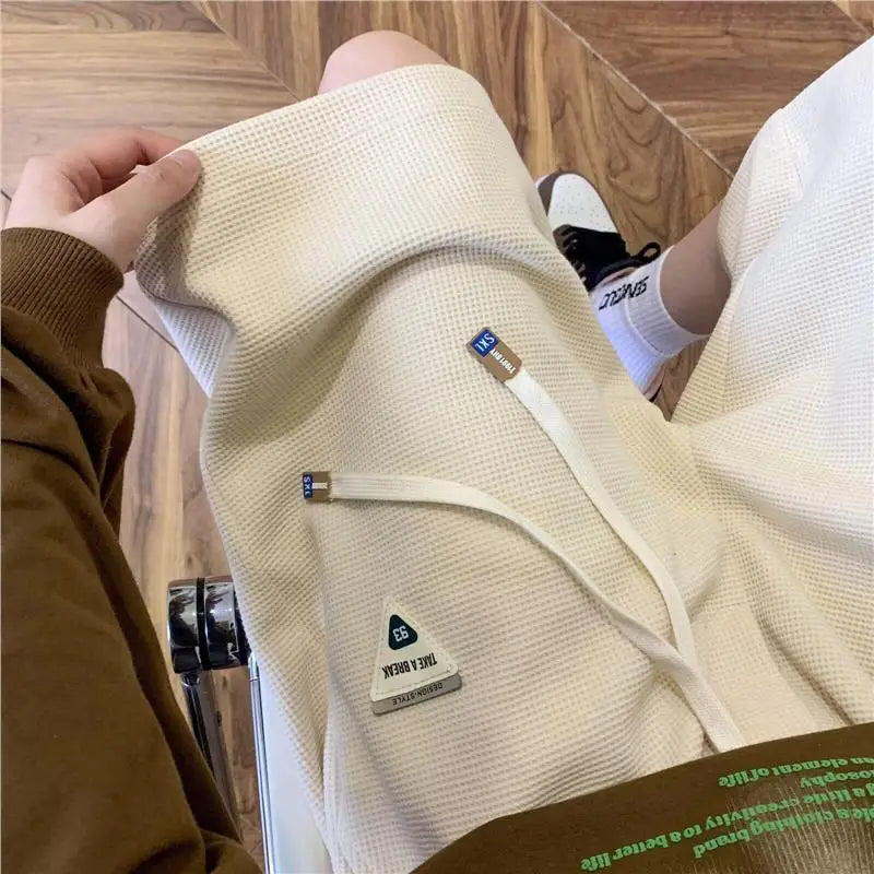 Casual Sporty Five-Quarter Length Shorts Loose Fit High Street Versatile Four-Quarter Length Summer City Walk Straight Leg