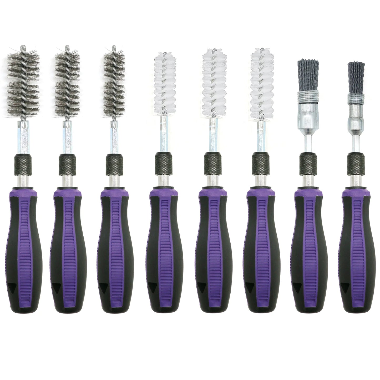19Pcs Cylinder Heads Cleaning Kit Diesel Injector Seat Brush Tool Rust Resistant Sturdy Universal Fit for Vehicle Maintenance