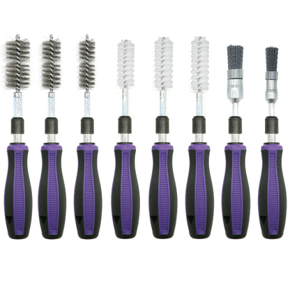 19Pcs Cylinder Heads Cleaning Kit Diesel Injector Seat Brush Tool Rust Resistant Sturdy Universal Fit for Vehicle Maintenance