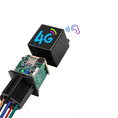Hidden Relay 4G GPS Tracker Towed Move Tracking Car Vehicle Cut Off Oil ACC Monitor Locator  SMS Call Alarm Anti-theft System