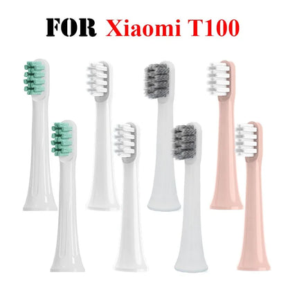 4/8PCS For XIAOMI MIJIA T100 Replacement Brush Heads Sonic Electric Toothbrush DuPont Soft Bristle Suitable Nozzles