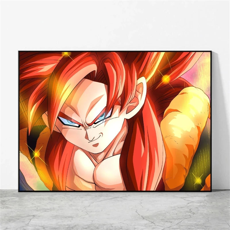 Classic Warm Blood Dragon Ball Posters Anime Pictures Goku Vegeta Son Gohan Wall Art Home Decor Picture Hanging Painting Decor