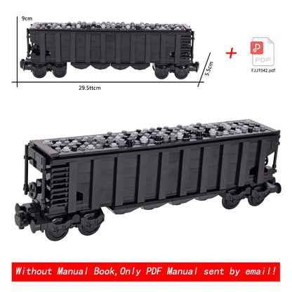 26cm Retro Double-Deck Passenger Train Car Building Blocks Model Green Gray Classic Train Display Toy for Hobbyists