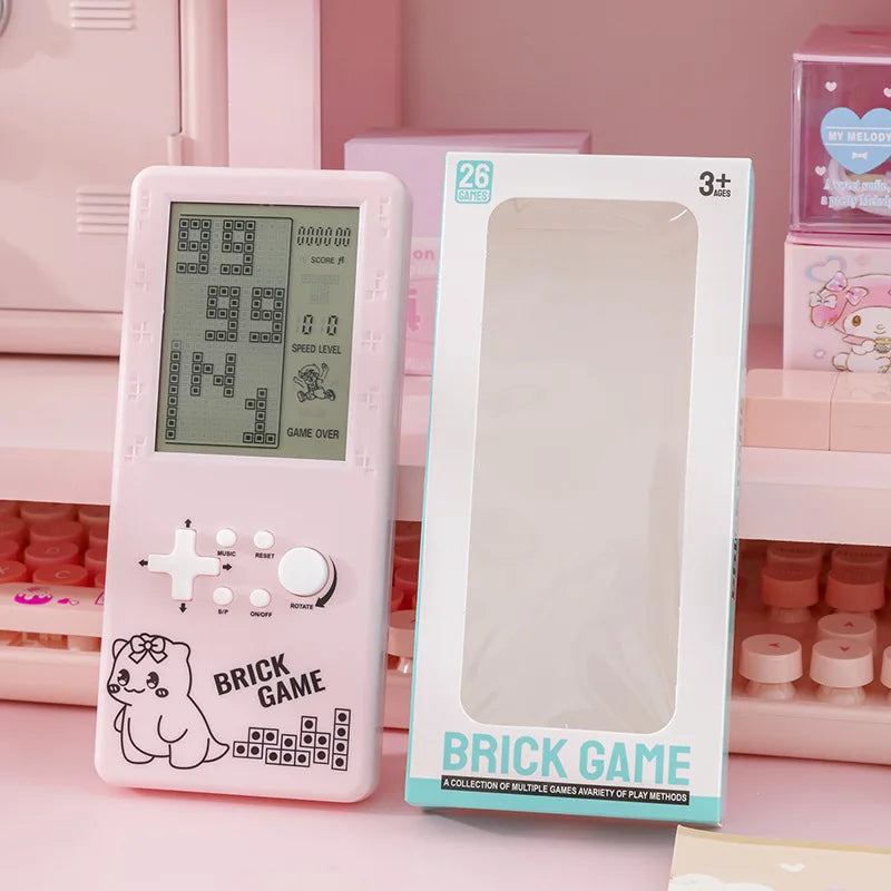 1/2/3PCS Cartoon Brick Game Handheld Console Big Size Retro Russian Block Game Portable Toy For Children Party Favor Present