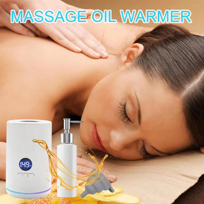 NEW LED 2 Heat Modes Bottle Massage Oil Heater Adjustable Multifunction Lotion Cream Heater Portable Quick Heating for Salon Spa