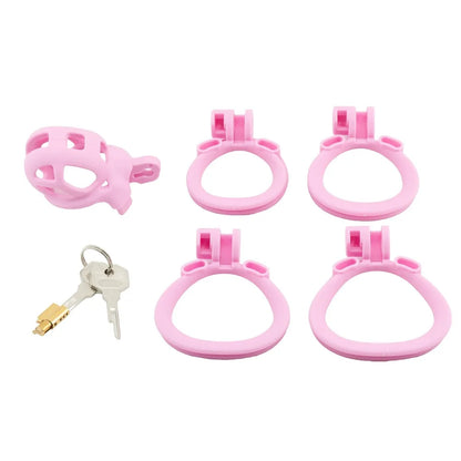 18+ Body-Safe Small Short Plastic Chastity Cage - Discreet Lower Body Wear, Anti-Masturbation Lock for Men Adult Sex Toy
