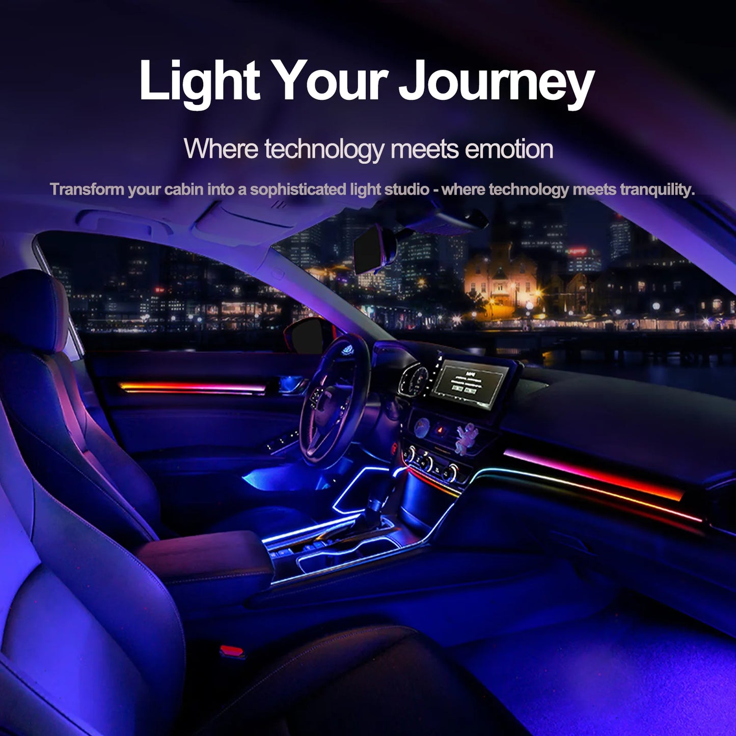 EZoneTronics Custom Ambient Lighting Kit for 2018–2022 Honda Accord. 1:1 OEM, Vehicle-Specific Fit,App & Button Control.
