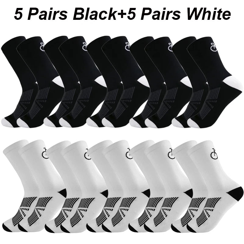 10 Pais High Quality Profession Team Men Women Cycling Socks Bike Socks Breathable Bicycle Socks Outdoor Sportswear Racing Socks