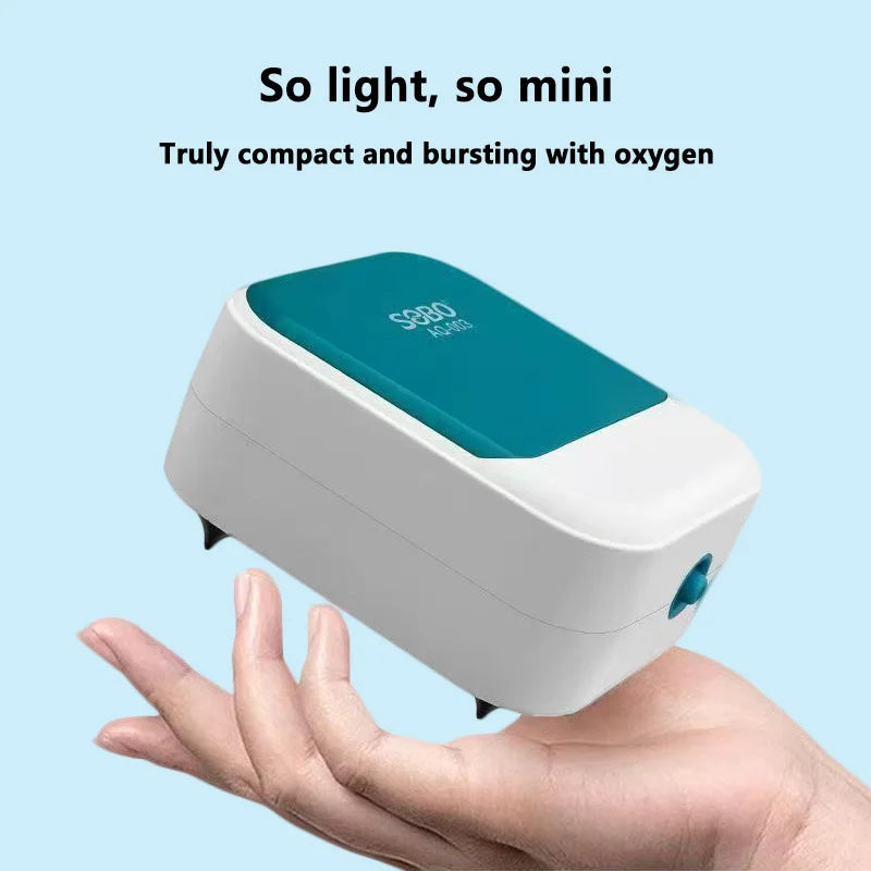 SOBO Aquarium Oxygen Air Pump Fish Tank Adjustable Air Volume High Power Oxygenator Air Compressor Aerator 220v