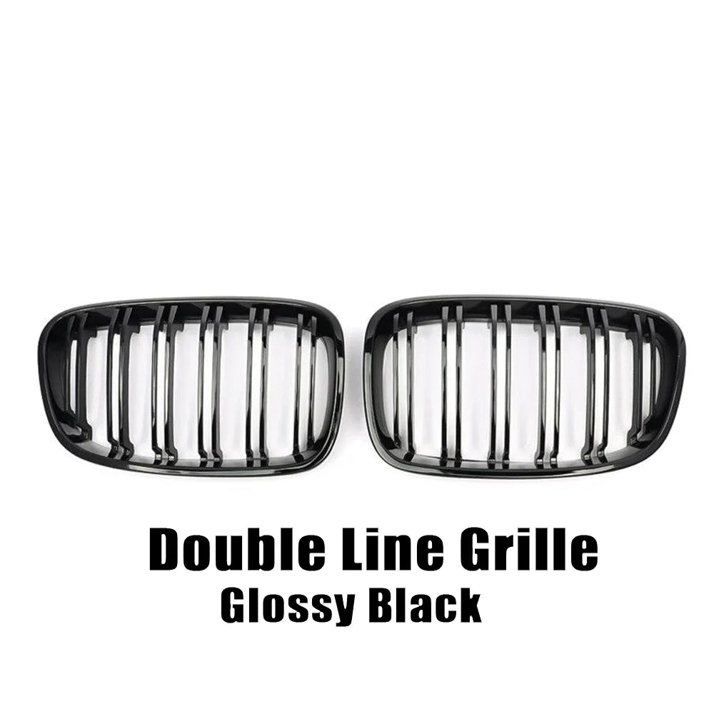 XVIP Car Front Grille Grills Gloss Black for BMW 1 Series F20 m140i 118d F21 2012-2014 Front Diamonds Style Grille Accessories