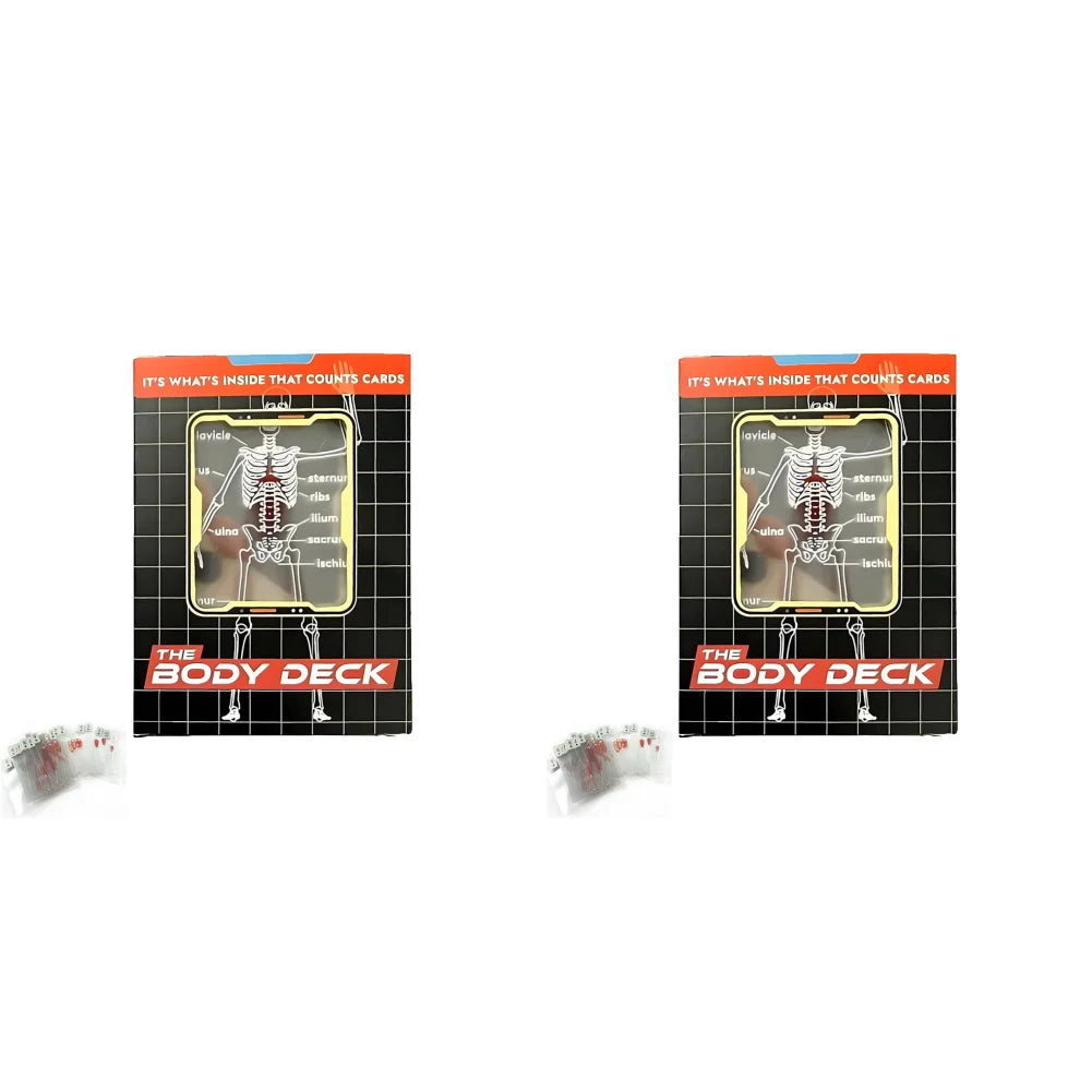 The Body Deck Skeleton Playing Cards Multifunctional Transparent Anatomy Poker Cards Skeletons X-Ray Designs Educational Gift