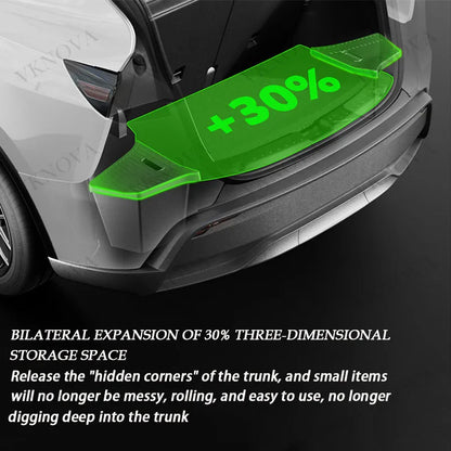 For Tesla Model YL Rear Trunk Side Storage Bucket Left Right Organizer Box Waterproof Car Cargo Storage Container AutoAccessorie